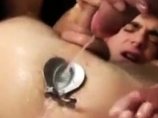 Pissing in Gaped Asscunt